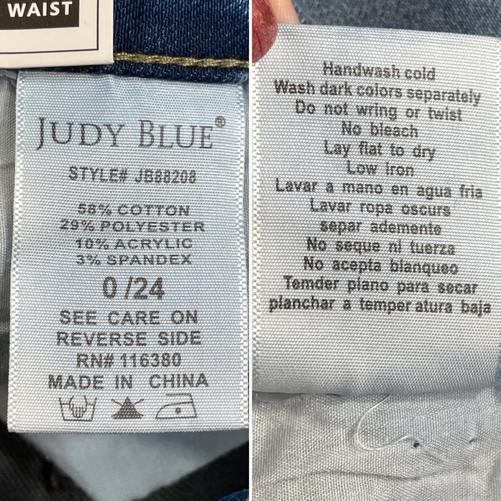 NWT Judy Blue Therma Denim Boyfriend Fit High Waist Medium Wash Jeans Size 0 - Picture 16 of 16